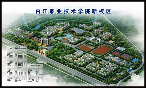 新校区鸟瞰图-内江职业技术学院